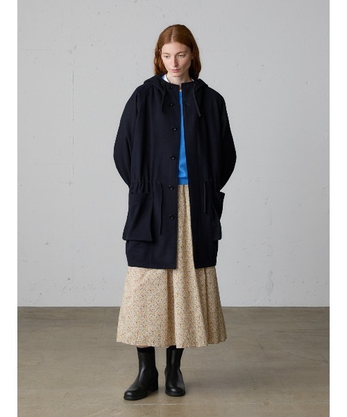 MidiUmi（ミディウミ）の「MidiUmi ウールフード付きコート（その他アウター・レディース・グレー/ネイビー・FREE）」の10枚目の写真