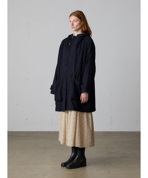 MidiUmi（ミディウミ）の「MidiUmi ウールフード付きコート（その他アウター・レディース・グレー/ネイビー・FREE）」の11枚目の写真