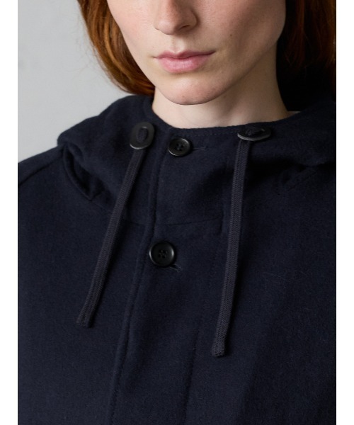 MidiUmi（ミディウミ）の「MidiUmi ウールフード付きコート（その他アウター・レディース・グレー/ネイビー・FREE）」の7枚目の写真