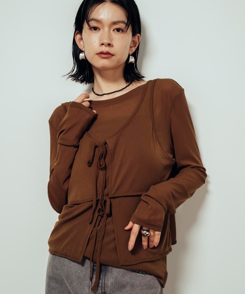 Shelly island（シェリーアイランド）の「マルチウェイメッシュプルオーバー（Tシャツ/カットソー・レディース・ブラック/ホワイト/カーキ・FREE）」の11枚目の写真