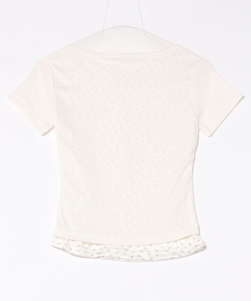 frunco（フランコ）の「小花柄レイヤーTシャツ（Tシャツ/カットソー・レディース・アイボリー/グリーン/ブルー/ピンク/ネイビー・ONE SIZE）」の7枚目の写真