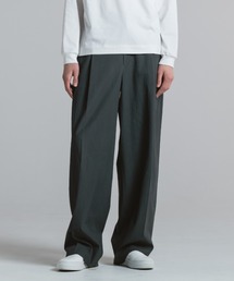 COTTON TWILL TWO TUCK PANTS