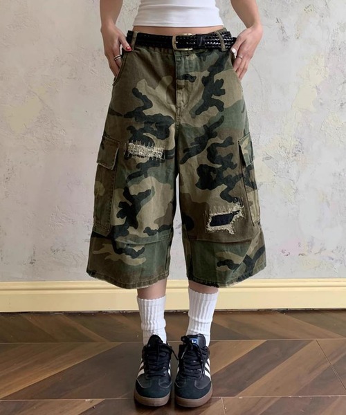 HALEY PESCA/迷彩柄 ハーフバギーパンツ（デニムパンツ）｜HALEY PESCA