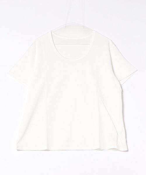 Ruwan yu（ルワンユー）の「シルクタッチUネックTシャツ【大きいサイズ対応】（Tシャツ/カットソー・レディース・ホワイト/ブラック・L/LL/3L/4L）」の18枚目の写真