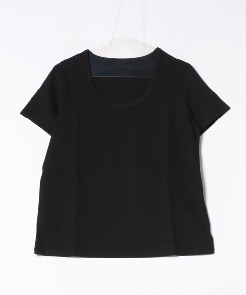 Ruwan yu（ルワンユー）の「シルクタッチUネックTシャツ【大きいサイズ対応】（Tシャツ/カットソー・レディース・ホワイト/ブラック・L/LL/3L/4L）」の19枚目の写真