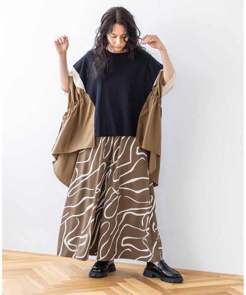 OSMOSIS(オズモーシス)の「プリントフレアーパンツ(その他パンツ・レディース・ブラック/ブルーグレー/カーキ・ONE SIZE)」の7枚目の写真