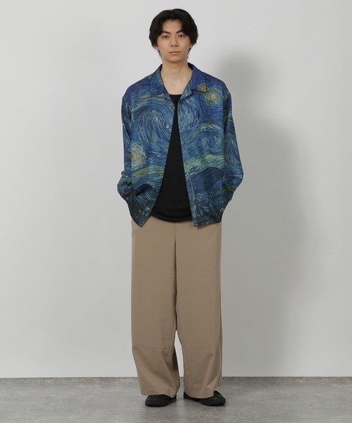 LAKOLE（ラコレ）の「【ラコレ アート】絵画グラフィックシャツ / 588517（シャツ/ブラウス・メンズ・イエロー/ブルー・LARGE/MEDIUM）」の3枚目の写真