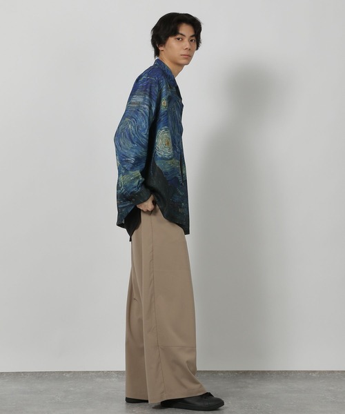 LAKOLE（ラコレ）の「【ラコレ アート】絵画グラフィックシャツ / 588517（シャツ/ブラウス・メンズ・イエロー/ブルー・LARGE/MEDIUM）」の4枚目の写真