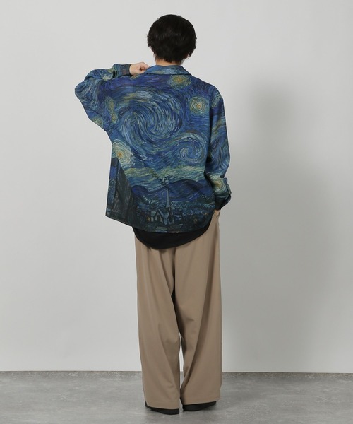 LAKOLE（ラコレ）の「【ラコレ アート】絵画グラフィックシャツ / 588517（シャツ/ブラウス・メンズ・イエロー/ブルー・LARGE/MEDIUM）」の5枚目の写真