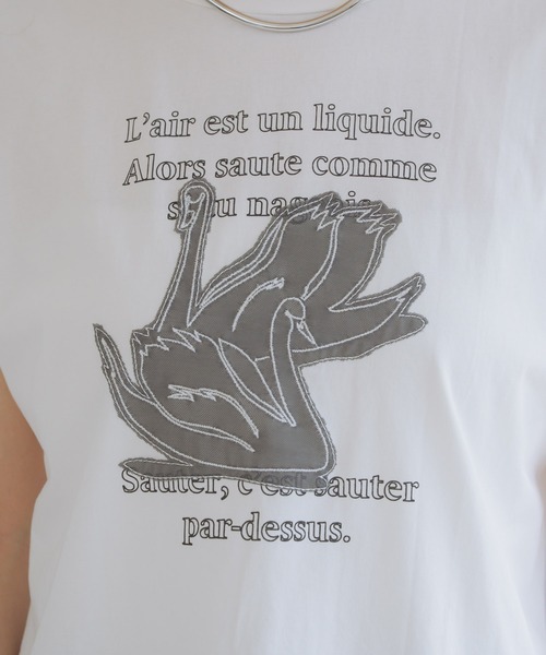 KATHARINE ROSS(キャサリンロス)の「【KATHARINE ROSS】白鳥の湖プルオーバー(Tシャツ/カットソー・レディース・ホワイト/ブラック・MEDIUM)」の21枚目の写真