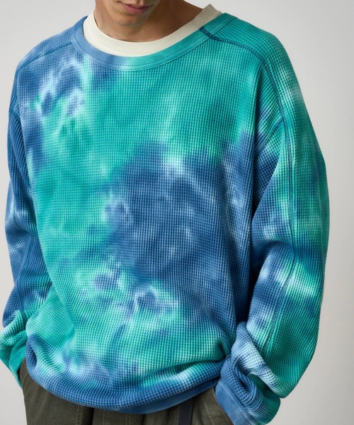 Gramicci(グラミチ)の「WAFFLE CREW|ワッフルクルー UNISEX(Tシャツ/カットソー・メンズ・ターコイズブルー/ライトグリーン/ライトグレー/ネイビー・M/L/S/XL)」の4枚目の写真