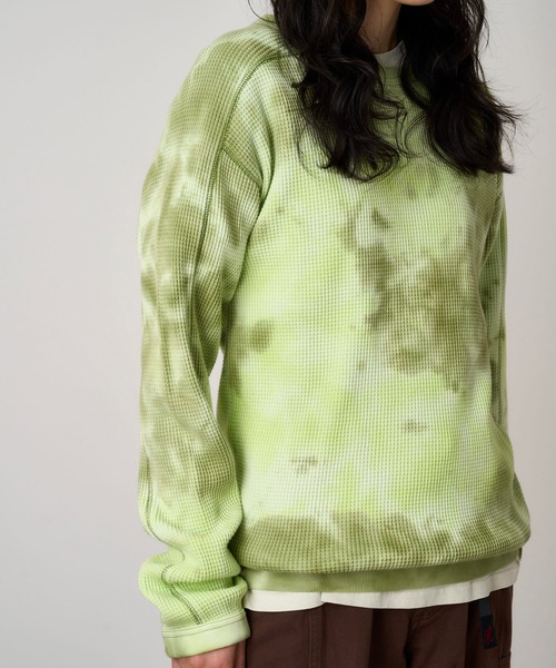 Gramicci(グラミチ)の「WAFFLE CREW|ワッフルクルー UNISEX(Tシャツ/カットソー・メンズ・ターコイズブルー/ライトグリーン/ライトグレー/ネイビー・M/L/S/XL)」の3枚目の写真