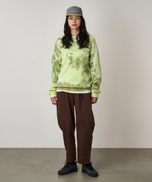 Gramicci(グラミチ)の「WAFFLE CREW|ワッフルクルー UNISEX(Tシャツ/カットソー・メンズ・ターコイズブルー/ライトグリーン/ライトグレー/ネイビー・M/L/S/XL)」の5枚目の写真