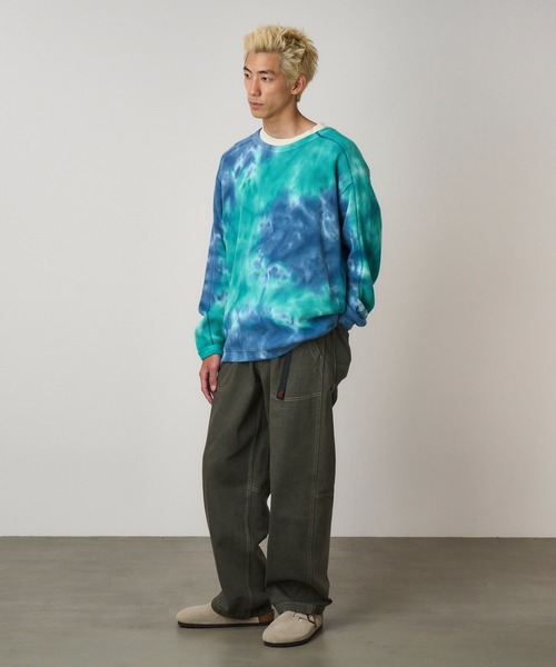 Gramicci(グラミチ)の「WAFFLE CREW|ワッフルクルー UNISEX(Tシャツ/カットソー・メンズ・ターコイズブルー/ライトグリーン/ライトグレー/ネイビー・M/L/S/XL)」の8枚目の写真