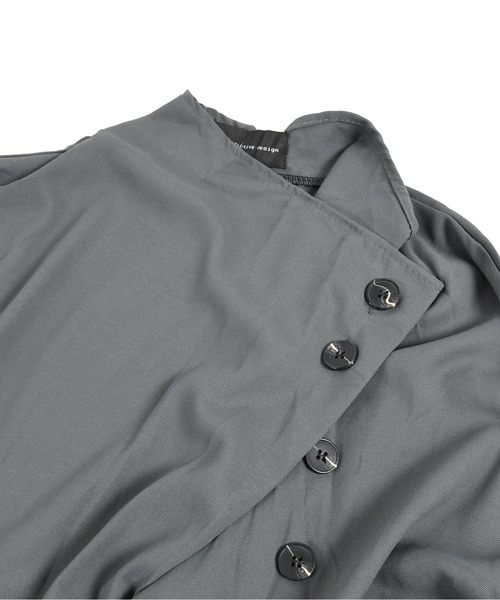 neos(ネオス)の「【neos】ルーズシルエット ドレープ ハイネック ロングスリーブ プルオーバー シャツ(シャツ/ブラウス・メンズ・ブラック/グレー・MEDIUM/LARGE/X-LARGE)」の16枚目の写真