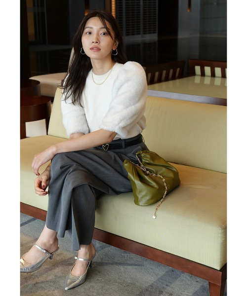 JUSGLITTY ベルト付きワイドパンツ JUSGLITTY（ジャスグリッティー）の「ベルト付ワイドパンツ