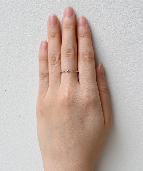 sowi（ソーイ）の「SV925　Talat　誕生石　シンプル　リング（リング・レディース・ライトブルー/ダークブルー/パープル/イエロー/ホワイト/グリーン/ライトグリーン/ピンク/レッド/ワインレッド/オフホワイト/ブルー・#11/#9）」の18枚目の写真