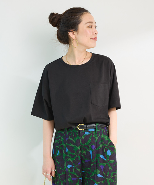 セール】ウォッシャブル / 接触冷感 / ポケット付きラウンドTEE（T