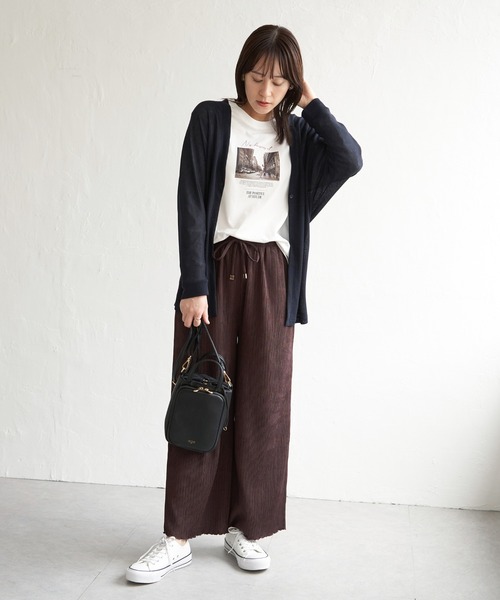 ikka（イッカ）の「シアーフライスドルマンカーディガン（カーディガン/ボレロ・レディース・ベージュ/ネイビー/ダークベージュ・M/L/S）」の20枚目の写真