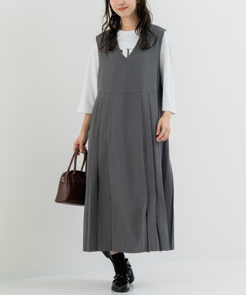 refinedworks(リファインドワークス)の「【refinedworks】一枚で主役になる プリーツジャンスカ!(ワンピース・レディース・グレー/ブラック・FREE)」の17枚目の写真