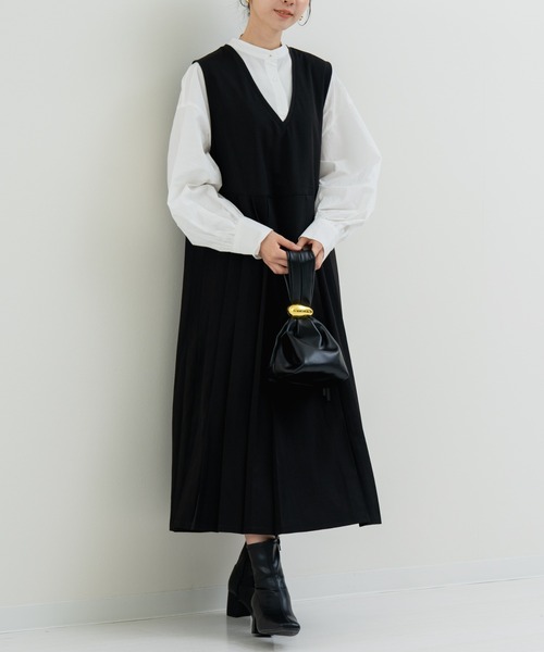 refinedworks(リファインドワークス)の「【refinedworks】一枚で主役になる プリーツジャンスカ!(ワンピース・レディース・グレー/ブラック・FREE)」の5枚目の写真