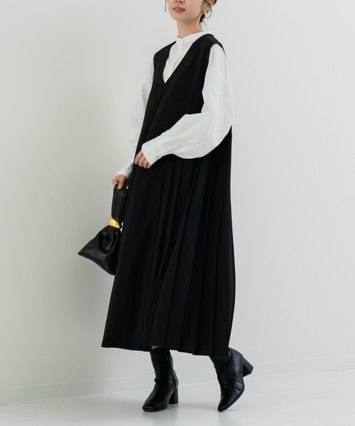 refinedworks(リファインドワークス)の「【refinedworks】一枚で主役になる プリーツジャンスカ!(ワンピース・レディース・グレー/ブラック・FREE)」の6枚目の写真