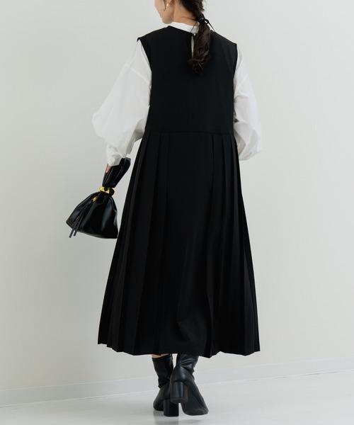 refinedworks(リファインドワークス)の「【refinedworks】一枚で主役になる プリーツジャンスカ!(ワンピース・レディース・グレー/ブラック・FREE)」の7枚目の写真