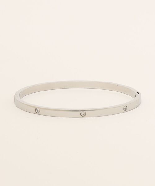 apres jour clair（アプレジュールクレア）の「【apres jour clair】ストーン付きバングル（バングル/リストバンド・レディース・シルバー/ゴールド・FREE）」の3枚目の写真