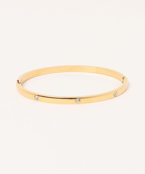 apres jour clair（アプレジュールクレア）の「【apres jour clair】ストーン付きバングル（バングル/リストバンド・レディース・シルバー/ゴールド・FREE）」の4枚目の写真