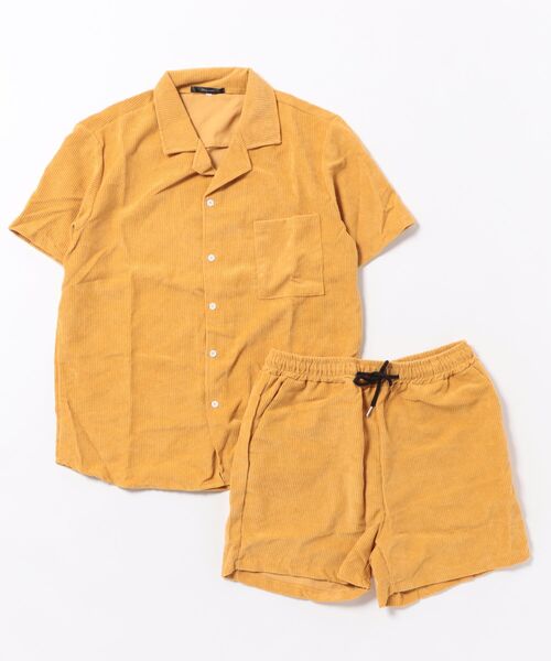 Mag.(マグ)の「【2点セット】サマーコーデュロイセットアップ(シャツ/ブラウス・メンズ・ブルー/イエロー・MEDIUM)」の1枚目の写真