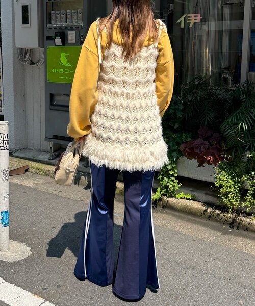 CIAOPANIC（チャオパニック）の「ループヤーンニットチュニックキャミワンピ（チュニック・レディース・ブラウン/ブラック/カーキ/アイボリー・ONE SIZE）」の5枚目の写真