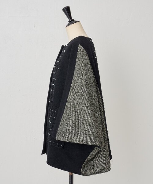 BEARDSLEY 定価4.7万円 パッチワークポンチョ BEARDSLEY 定価4.7万円