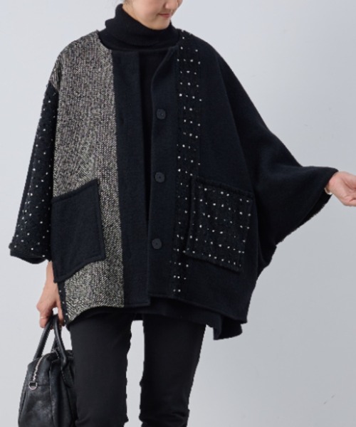 パッチワークポンチョコート（その他アウター）｜BEARDSLEY