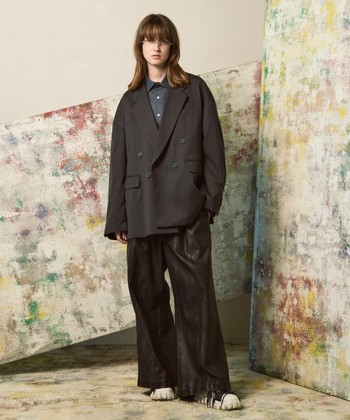 MAISON SPECIAL（メゾンスペシャル）の「《UNISEX》4 Colors Chambray Washable Wool Prime-Over Regular Collar Shirt/4色シャンブレーウールプライムオーバーレギュラーカラーシャツ【MAISON SPECIAL/メゾンスペシャル】（シャツ/ブラウス・メンズ・グレー/ホワイト/ダークブルー/チャコールグレー/ブラック・2/1/0）」の13枚目の写真