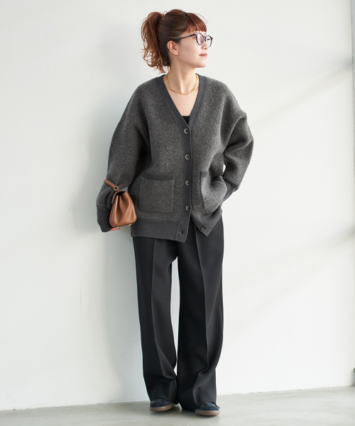 追加》ブークレダブルフェイスカーディガン（カーディガン/ボレロ