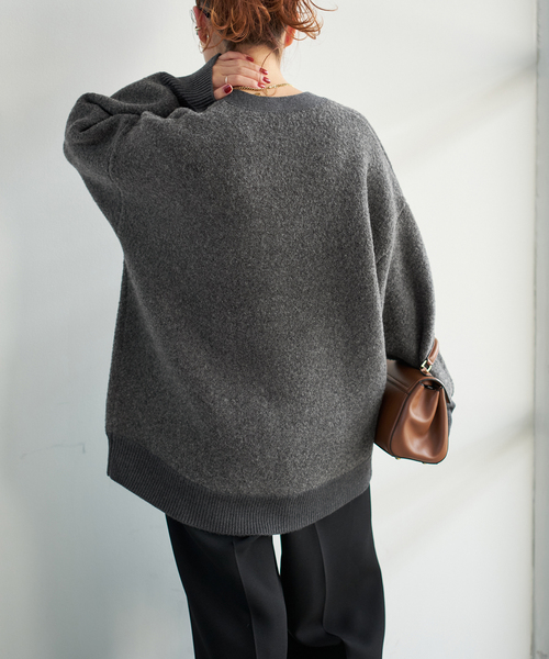 追加》ブークレダブルフェイスカーディガン（カーディガン/ボレロ