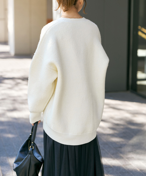 追加》ブークレダブルフェイスカーディガン（カーディガン/ボレロ