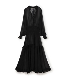 お値下げ❣️BASILE28 フォーマル　パーティ　ドレス　黒　シルク　ワンピース Lace Ladies 黒ロングワンピース パーティードレス S〜XL マキシ