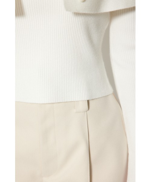 rienda（リエンダ）の「ショルダーフェイクファービジューニットトップス 秋服 冬服（ニット/セーター・レディース・ホワイト/ピンク/ブラック・FREE）」の9枚目の写真