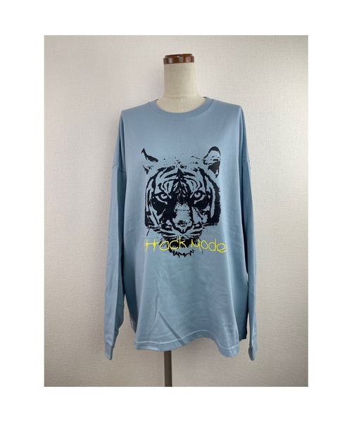 WORLD WIDE LOVE!(ワールドワイドラブ)の「ATTACK BIG ロンTEE(Tシャツ/カットソー・レディース・オフホワイト/ブラック/サックスブルー・1)」の13枚目の写真