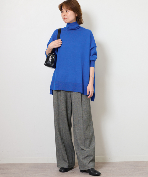 セール】《WEB限定追加 / 新色》BiellaYarnワイドタートルネック