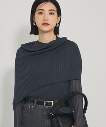 qualite | 【スヌード取り外し可能】ワイドリブシアースヌードニット/2WAY/秋服/冬服(ニット/セーター)