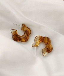 YU-KA:マーブルレジンピアス marble resin pierce