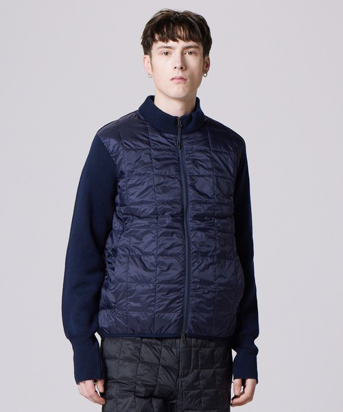 TAION（タイオン）】〈メンズ〉ベーシック モックネックWジップ ニット