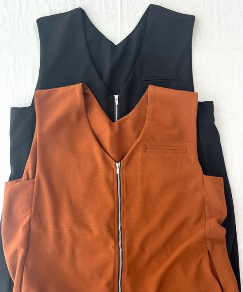 Q（キュー）の「セルフカットオールインワン（サロペット/オーバーオール・レディース・ブラック/キャメル・MEDIUM）」の11枚目の写真