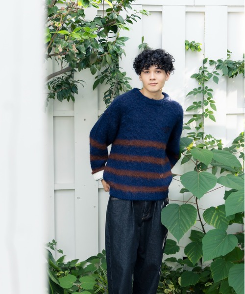 kaoyorinakami（カオヨリナカミ）の「HALF-STRIPE KNIT / ハーフ