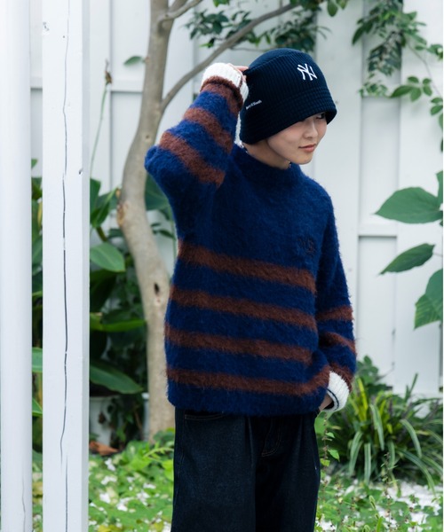 kaoyorinakami（カオヨリナカミ）の「HALF-STRIPE KNIT / ハーフ