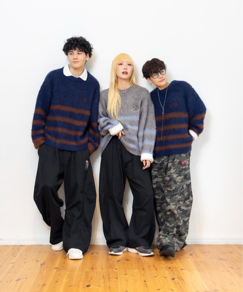 kaoyorinakami（カオヨリナカミ）の「HALF-STRIPE KNIT / ハーフ