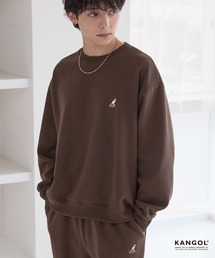 KANGOL（カンゴール）の「KANGOL/カンゴール 別注 ロゴ ワンポイント刺繍 オーバーサイズスウェットプルオーバー＆スウェットパンツ（ルームウェア/パジャマ）」