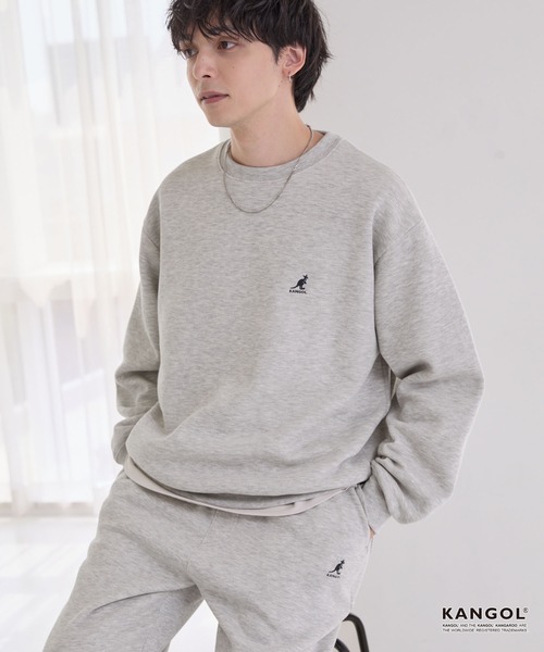 KANGOL/カンゴール 別注 ロゴ ワンポイント刺繍 オーバーサイズスウェットプルオーバー＆スウェットパンツ